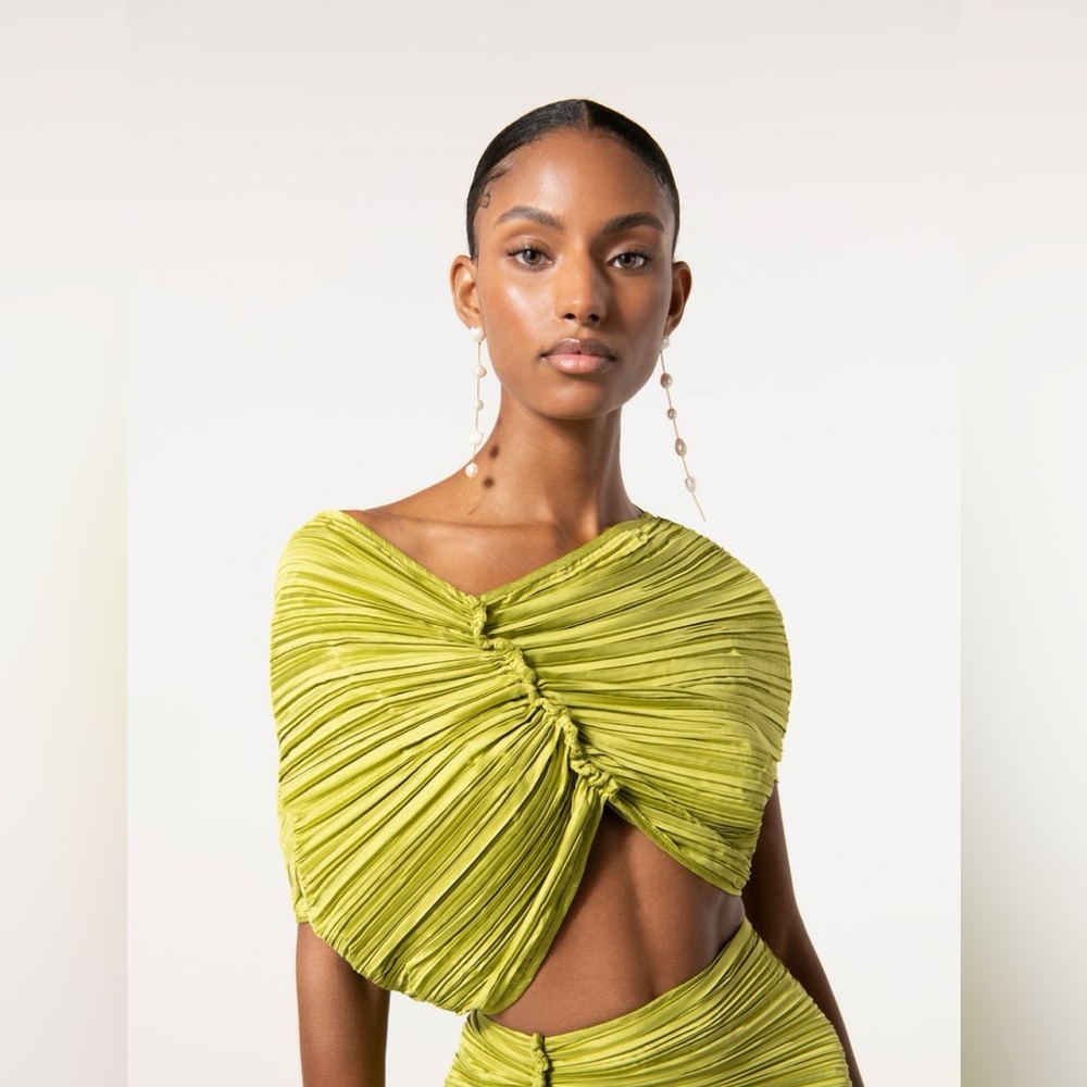 Cult Gaia Juniper Top XS pine green NWT